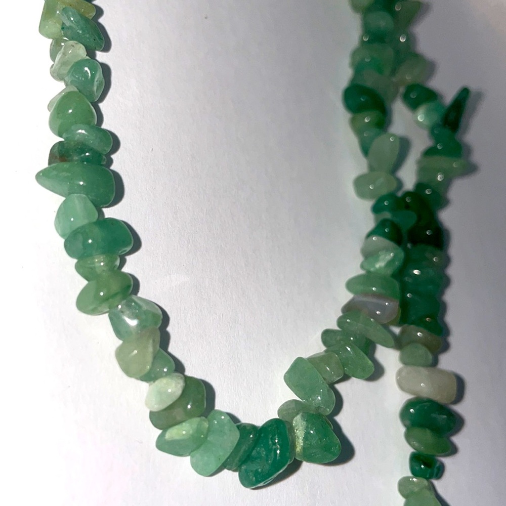 Green Aventurine Stone Chip Necklace